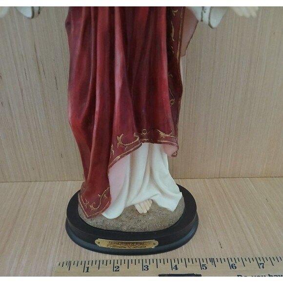 Sacred Heart of Jesus Resin Statue Florentine Collection 13.75" Heavy Duty - Picture 13 of 16